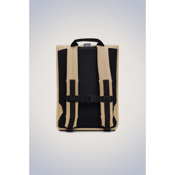 NWT RAINS Rolltop Rucksack Backpack in Sand - Picture 3 of 7